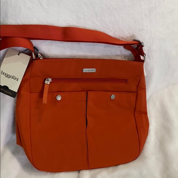 Baggallini Bags Baggallini Snap It Large Hobo Crossbody Orange